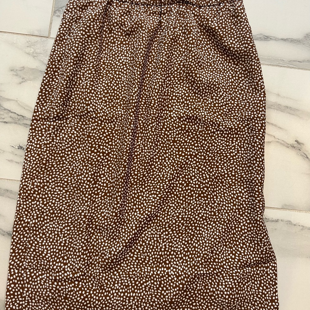 J.Crew Brown Polka Dot Skirt - Picture 4 of 10